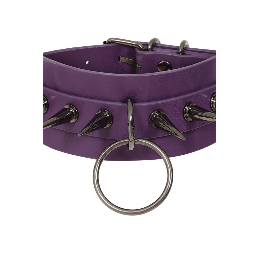 Banned - Violet Vandal ORing Choker - Purple